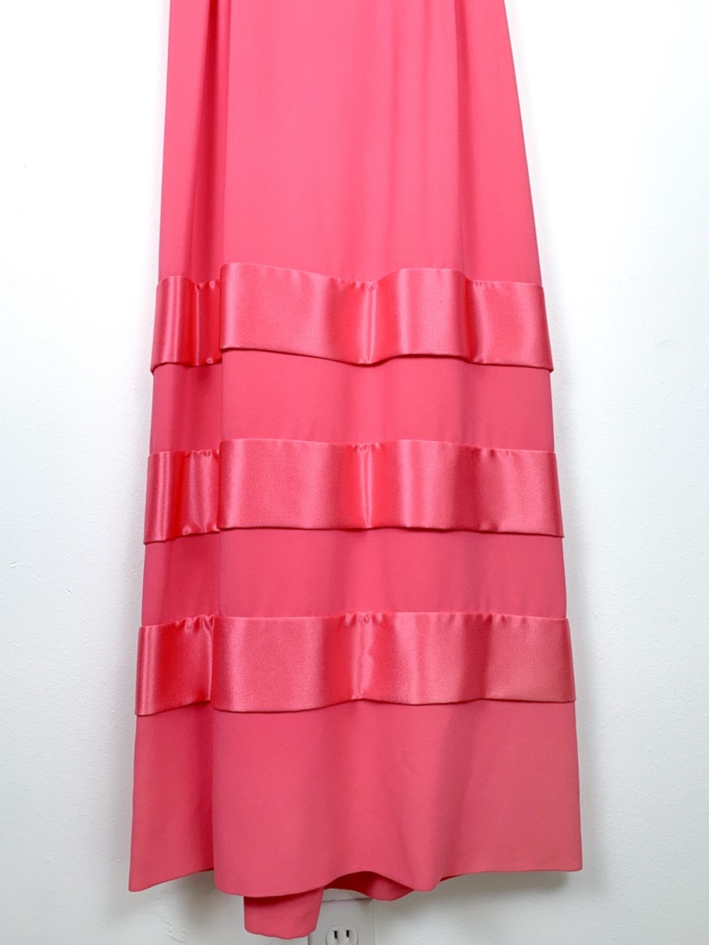 1960s Emma Domb evening gown pink empire waist regency style dress fits size 0 - Picture 4 of 15
